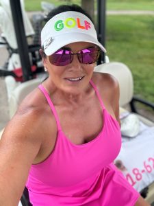 Realtor Donna Jarock enjoying golf in Florida 55 Plus Communities