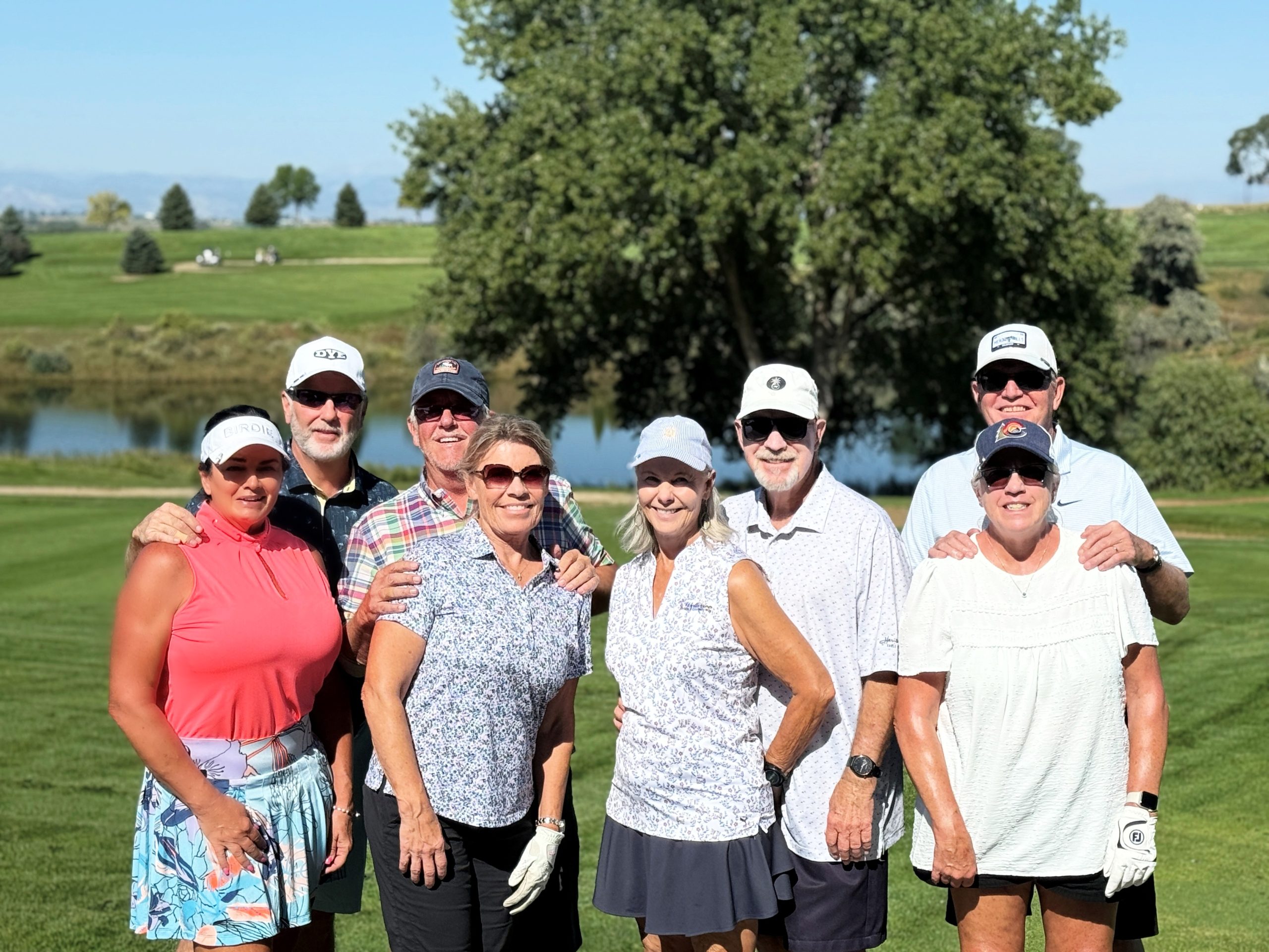 Group of active adults enjoying golf at 55 Plus Communities Florida”