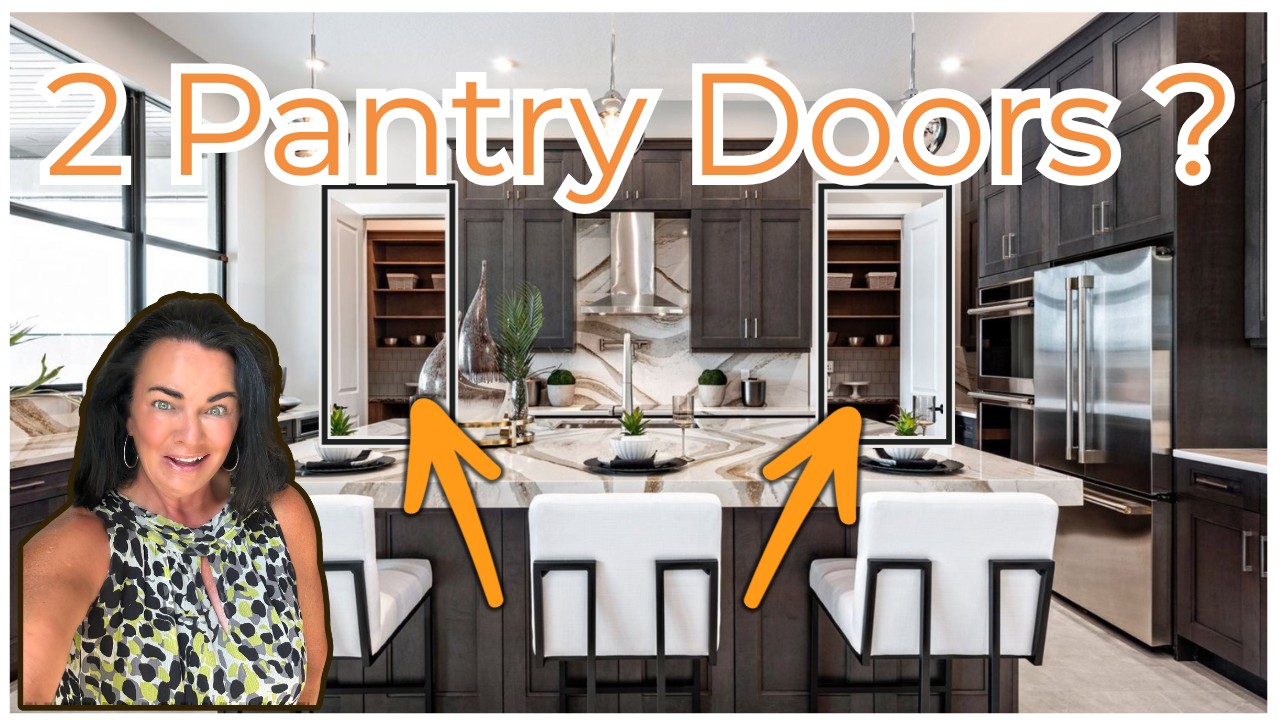 Waverly model Astor Creek kitchen with two pantry doors at Astor Creek Country Club