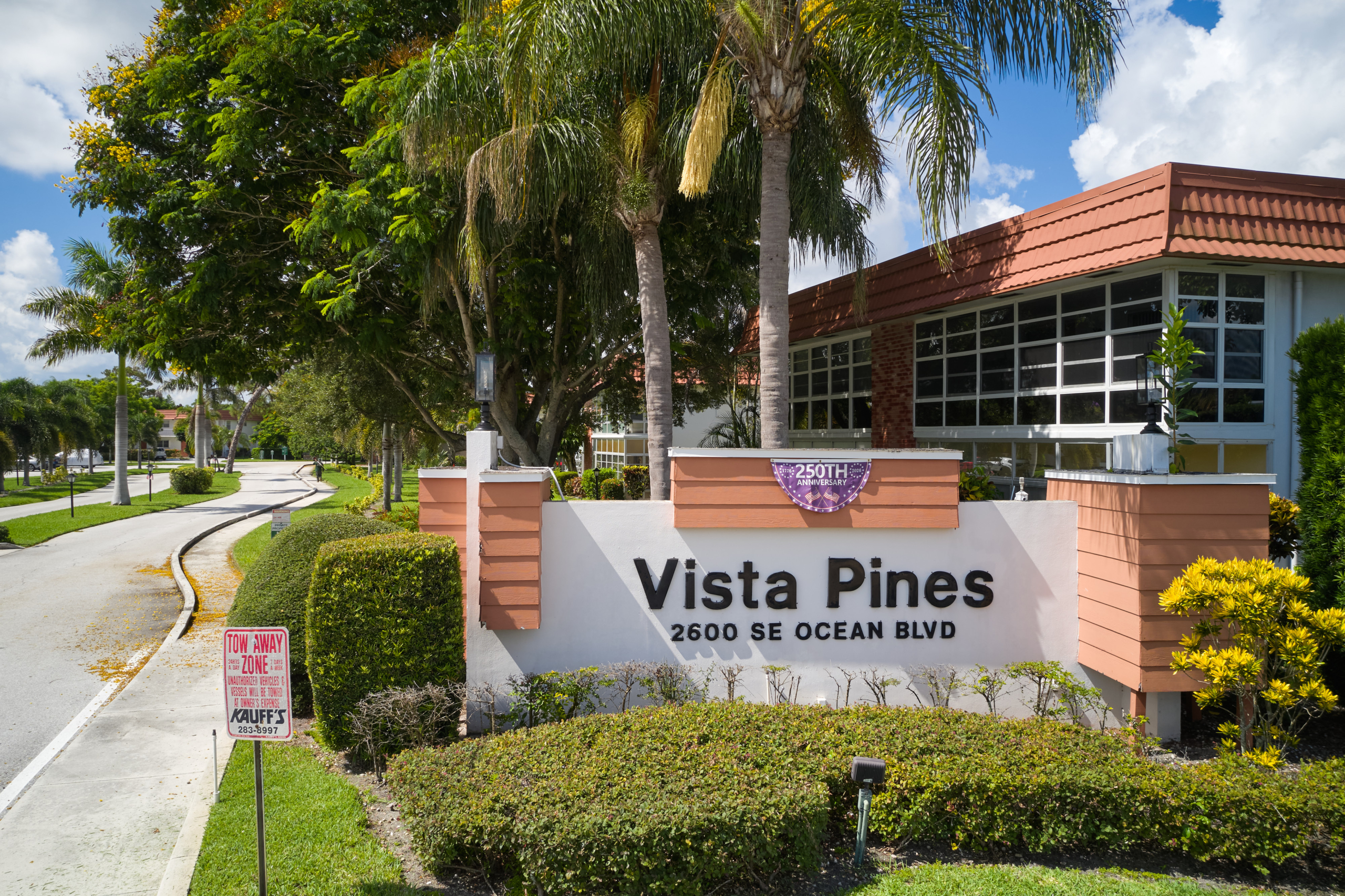 Vista Pines 55+ community entrance in Stuart Florida