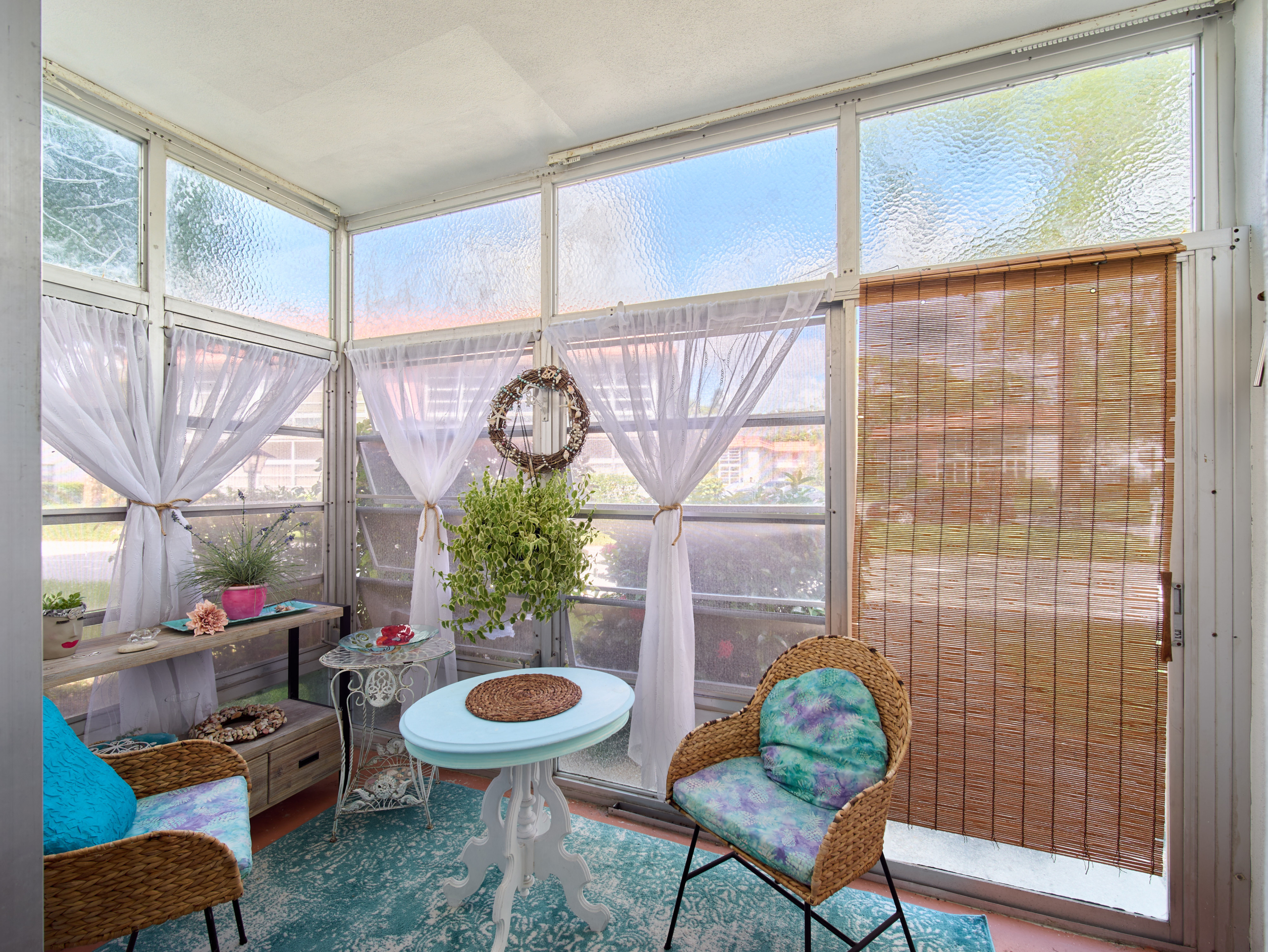 Enclosed Florida room in Vista Pines condo in Stuart, Florida