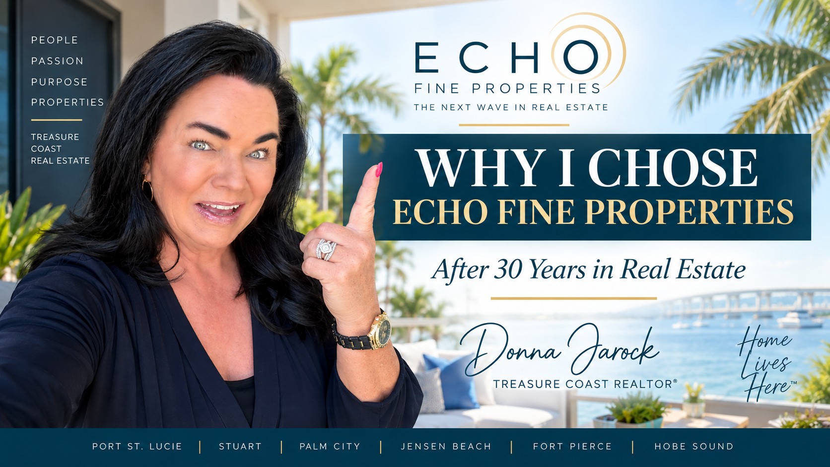 Donna Jarock, Treasure Coast Realtor, shares why she chose Echo Fine Properties after 30 years in real estate.