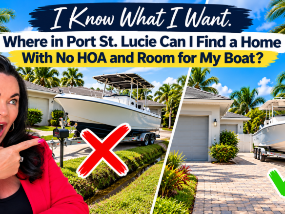 Port St. Lucie home with no HOA and room for boat parking