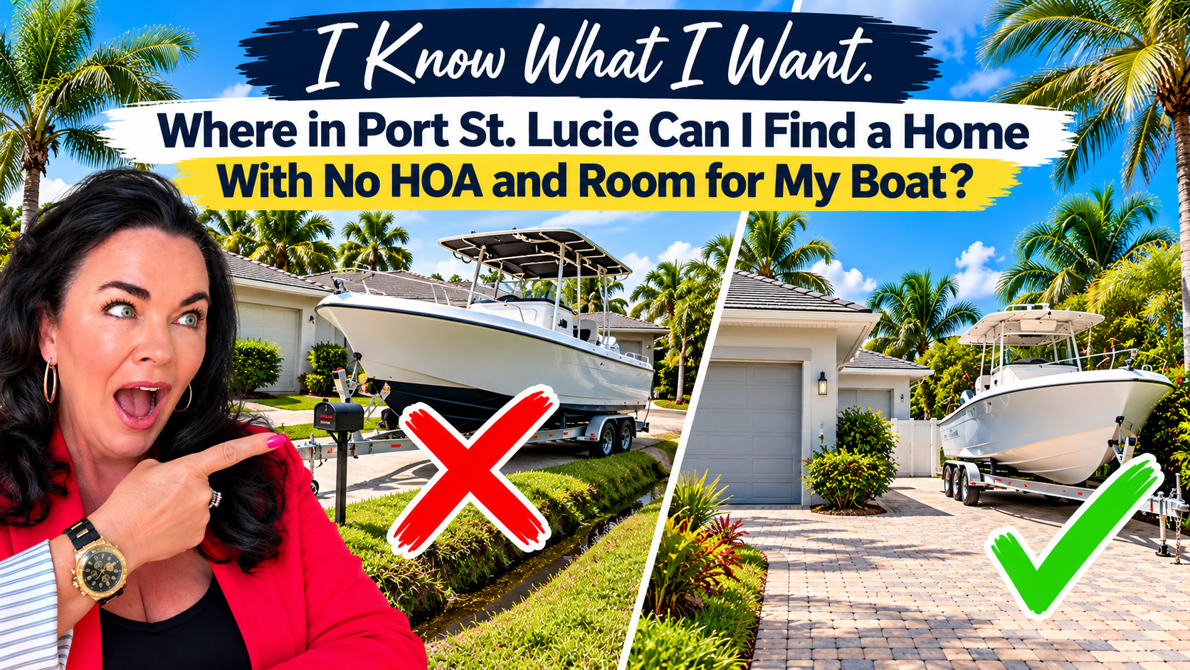 Port St. Lucie home with no HOA and room for boat parking